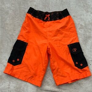 OP Vibrant Orange and Black Cargo Shorts